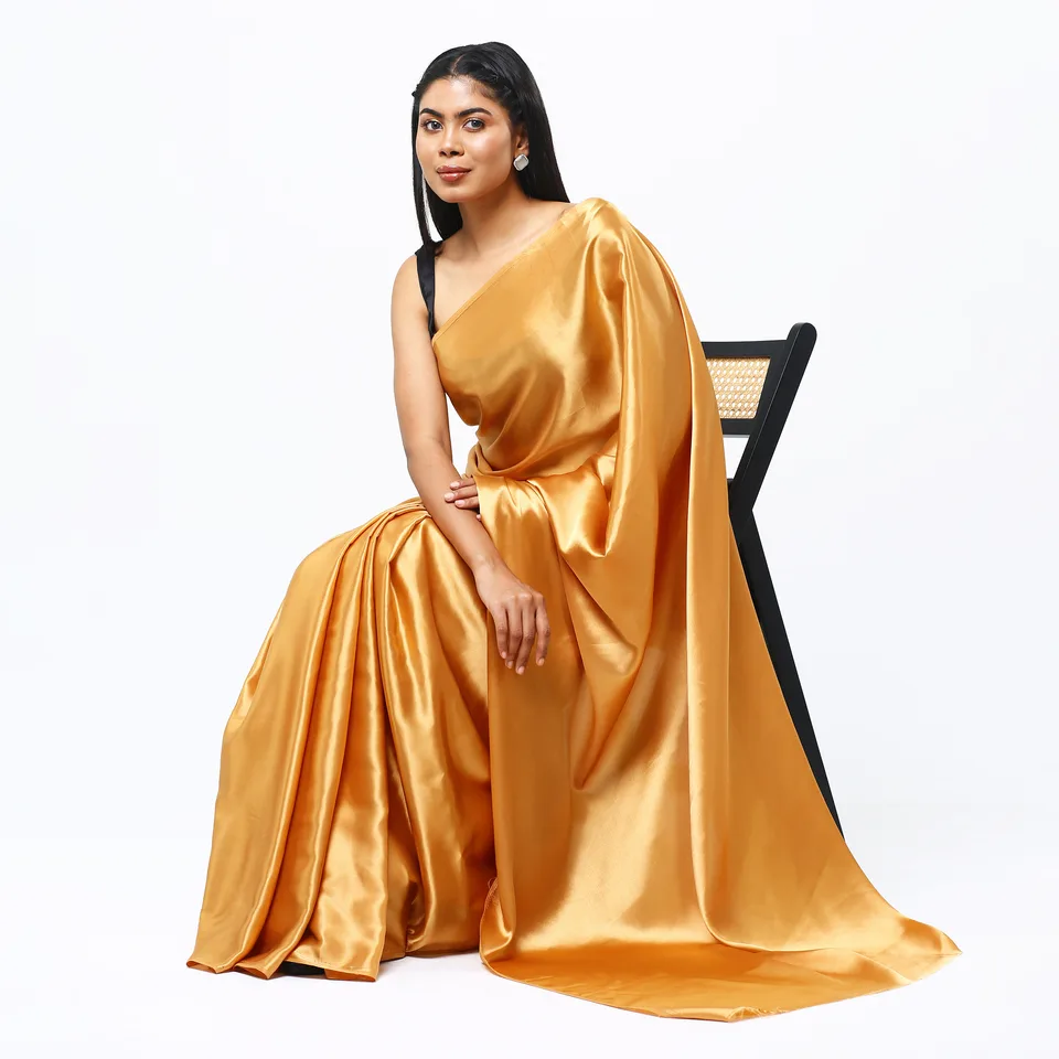 Sunehri Hour — Golden yellow silk saree